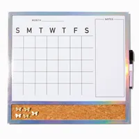 Framed Dry Erase Calendar Board - Iridescent
