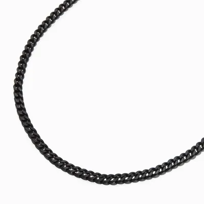 Black 3MM Curb Chain Necklace