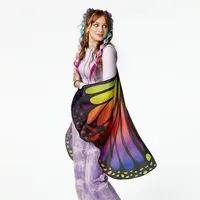 Rainbow Monarch Butterfly Wings Cape