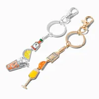 Best Friends Cocktail Charms Keychains - 2 Pack