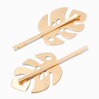 Gold Monstera Leaf Hair Pins (2 Pack)