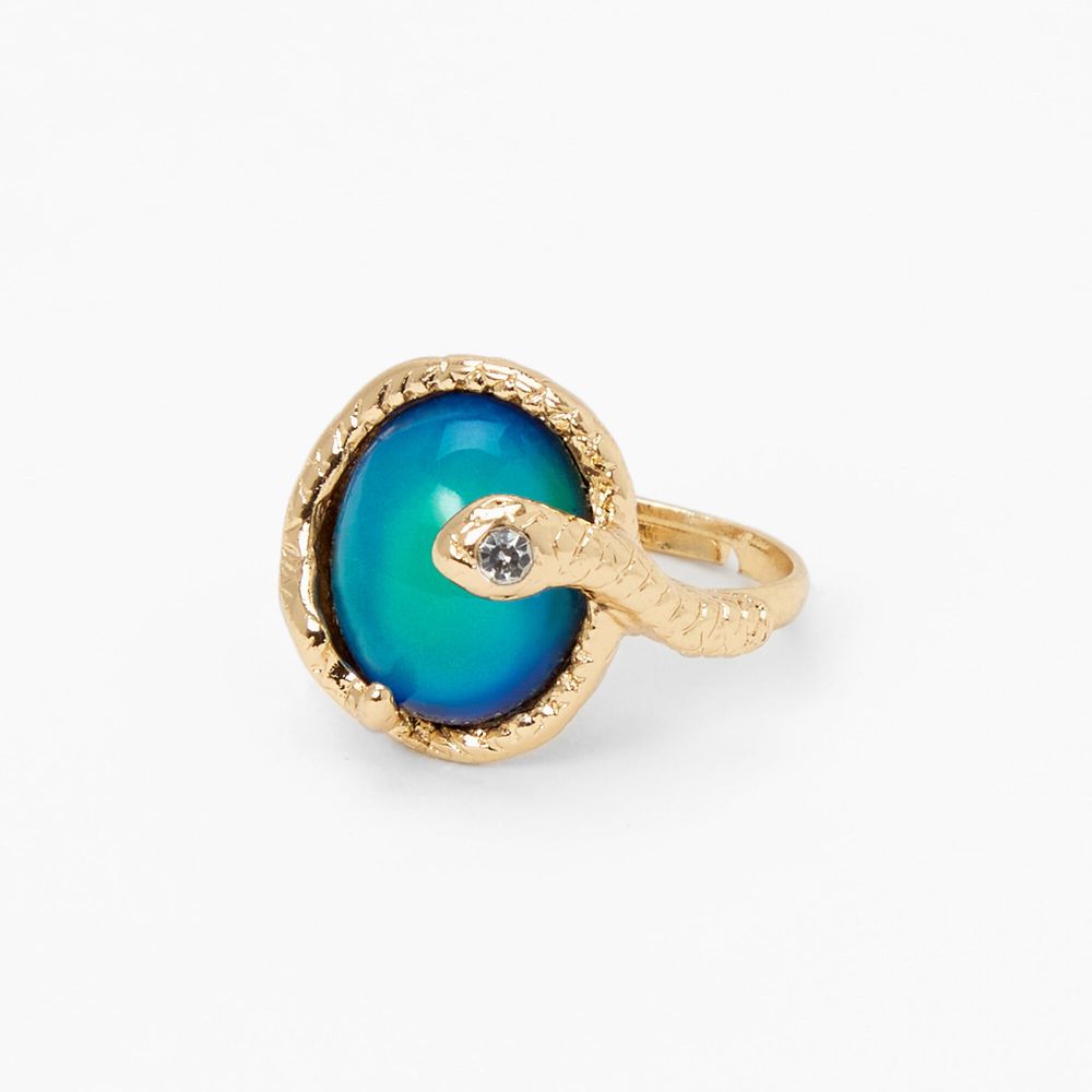 margin combine mate Icing Gold Wrap Snake Oval Mood Ring | Dulles Town Center