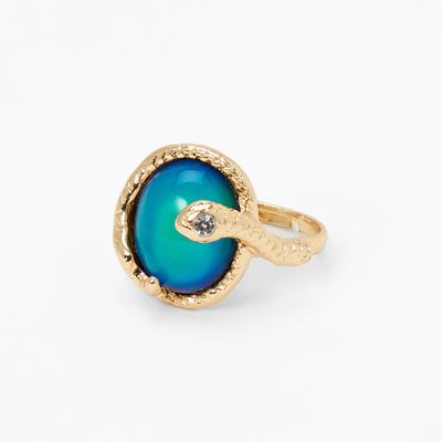 Gold Wrap Snake Oval Mood Ring