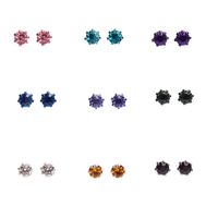 Colored Mini Crystal Stud Earrings