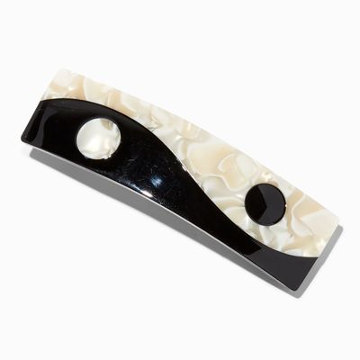 Yin Yang Rectangle Hair Barrette