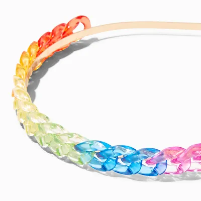 Rainbow Translucent Chain Link Headband