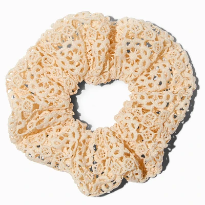 Nude Eyelet Medium Hair Scrunchie