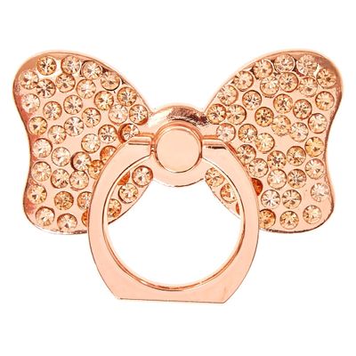 Rose Gold Stone Studded Bow Ring Stand