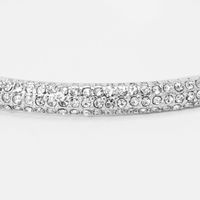 Silver Pave Rhinestone Bangle Bracelet