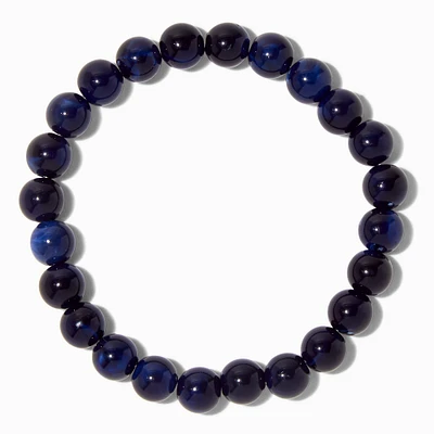 Navy Blue Beaded Stretch Bracelet