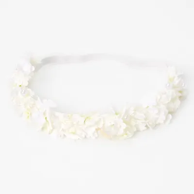 White Pearl Flower Crown