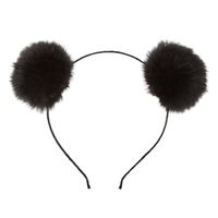 Black Pom Poms Headband