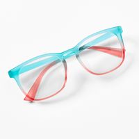 Blue & Pink Ombre Retro Clear Lens Frames