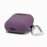 Solid Dark Purple Silicone Earbud Case Cover - Compatible With Apple AirPods®