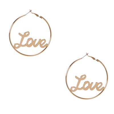 Love Gold Hoop Earrings