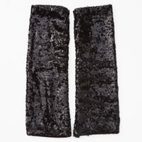 Sequin Arm Warmers - Black