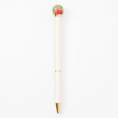 Glittery Flower Topper Pen