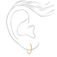 Gold 25MM Textured Hoop Earrings