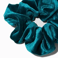 Teal Green Velvet Hair Scrunchie