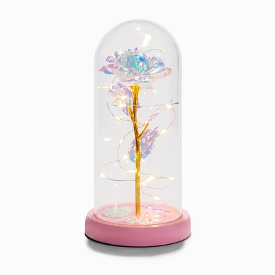 Iridescent Rose Under Dome Accent Light