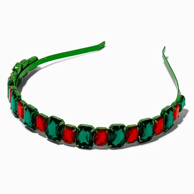 Faceted Stones Christmas Headband