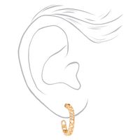 Gold 20MM Chain Link Hoop Earrings