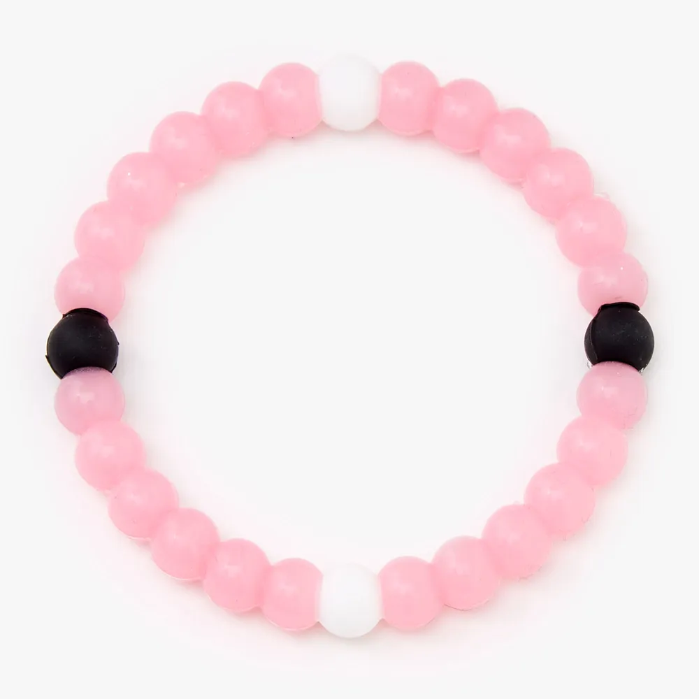 Glow In The Dark Fortune Stretch Bracelet - Pink