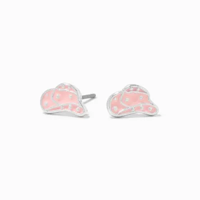 Pink Cowboy Hat Stud Earrings