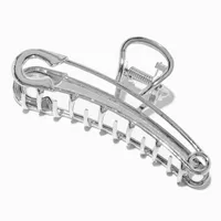 Silver Safety Pin Metal Hair Claw