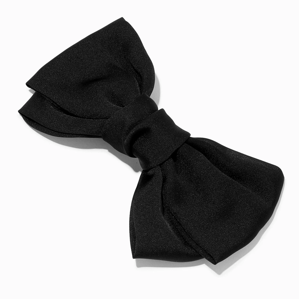 Black Velvet Large '80s Hair Bow Clip