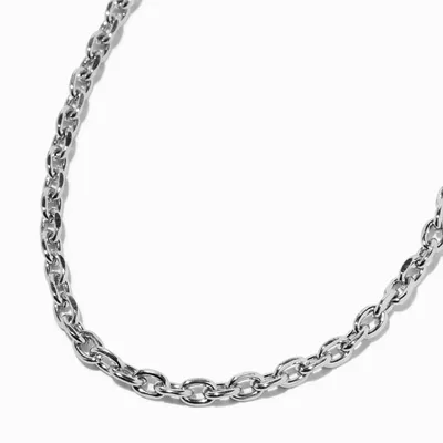 Silver Rhodium O-Link Chain Necklace
