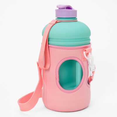 Pastel Colorblock Jug Style Water Bottle & Sleeve