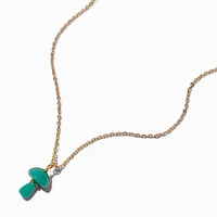 Green Mushroom Pendant Necklace