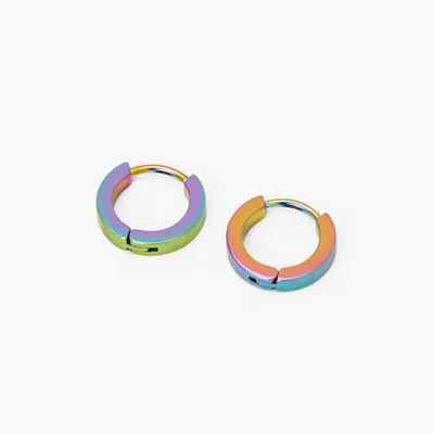 Titanium Anodiozed 10MM Huggie Hoop Earrings