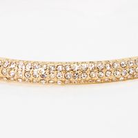 Gold Pave Rhinestone Bangle Bracelet