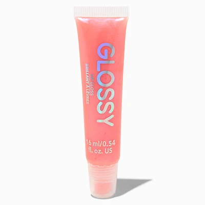 Pink Holographic Glossy Lip Gloss Tube