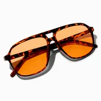 Orange Lens Tortoiseshell Frame Sunglasses