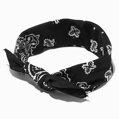 Black Paisley Bandana Headwrap