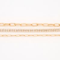 Gold Toggle Link Chain Bracelet Set - 3 Pack