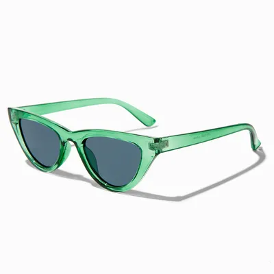 Translucent Emerald Green Cat Eye Sunglasses