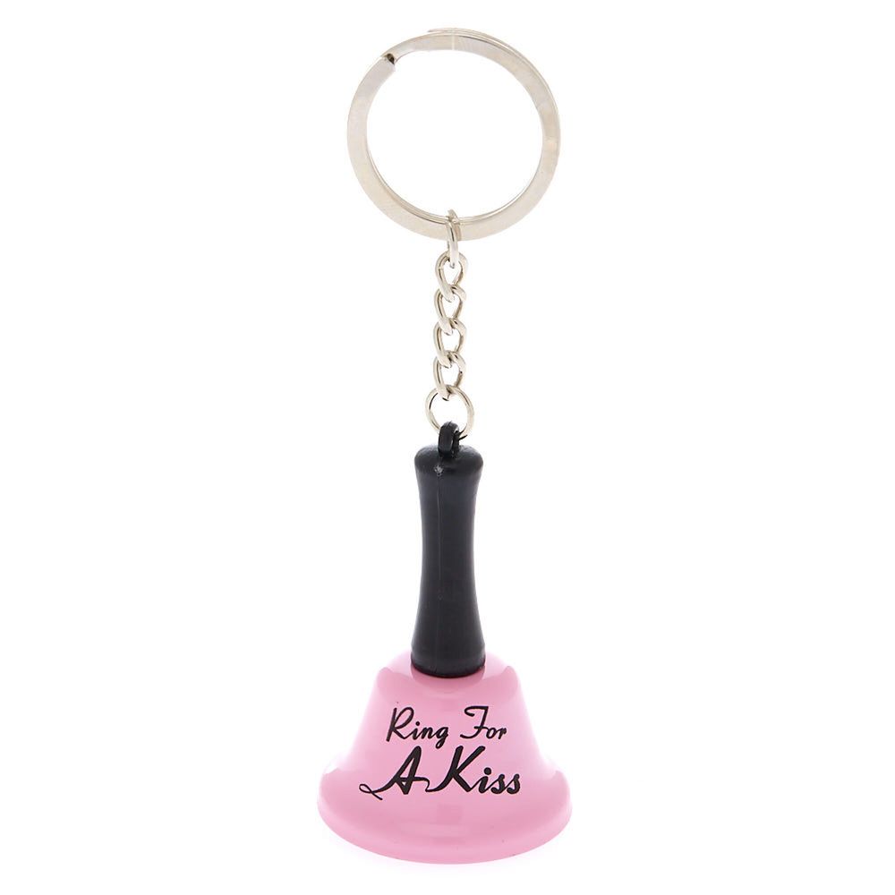 Ring For A Kiss Bell Keychain - Pink
