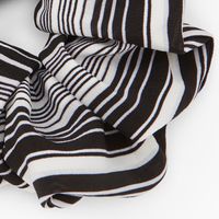 Giant Black & White Striped Scrunchie