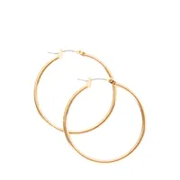 Small Smooth Gold Hoop Earrings