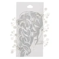 Silver Pearl Hair Pins - 6 Pack