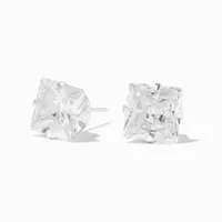 B'Loved by Icing Sterling Silver Cubic Zirconia 10MM Square Stud Earrings