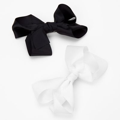 Solid Cheer Bow Hair Barrette - 2 Pack