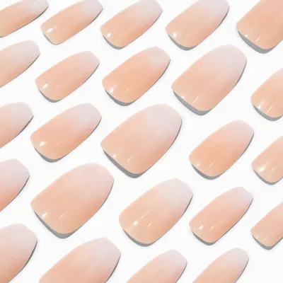 French Ombre Faux Nail Set - Nude, 24 Pack