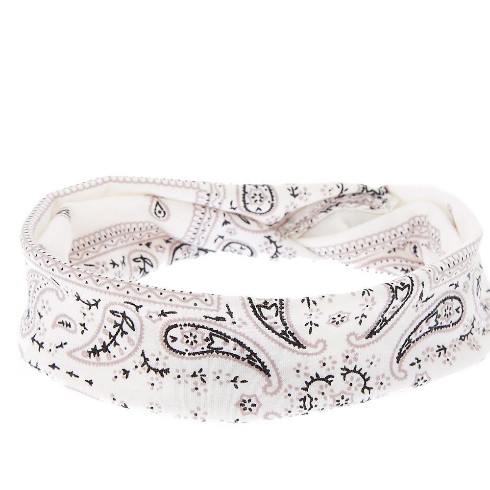 Bandana Twisted Headwrap - White