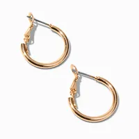 Gold 20MM Tube Hoop Earrings