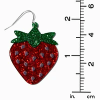 Acrylic Strawberry 2'' Drop Earrings